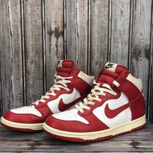 Nike Dunk High White Varsity Red - Size 9.5- 317982-162- 2009